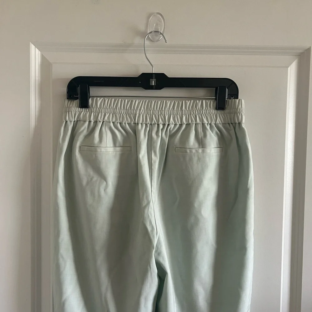 J Crew Seafoam Harlow Drapey Pants Mint Green Drawstring 6